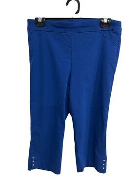 Counterparts 10P Royal Blue Capri Pants Rhinestone Accents Kitschy Celestial
